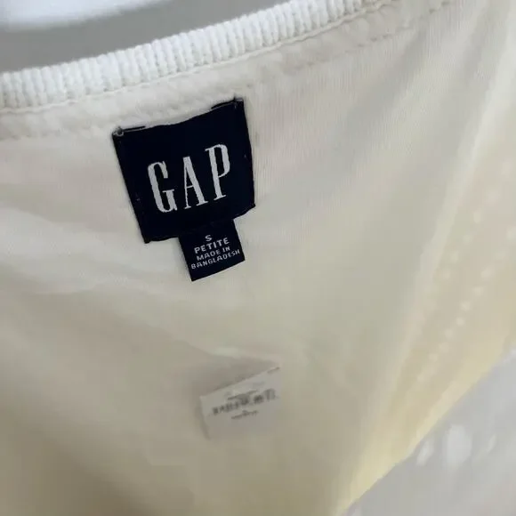 Gap Sleeveless Crochet Mini Dress Womens SP White Square Neck Cotton Minimalist - Picture 6 of 12